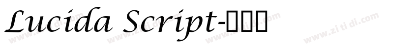 Lucida Script字体转换